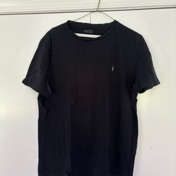 All Saints Black Short Sleeve Tee Classic Crew Neck - Picture 1 of 4